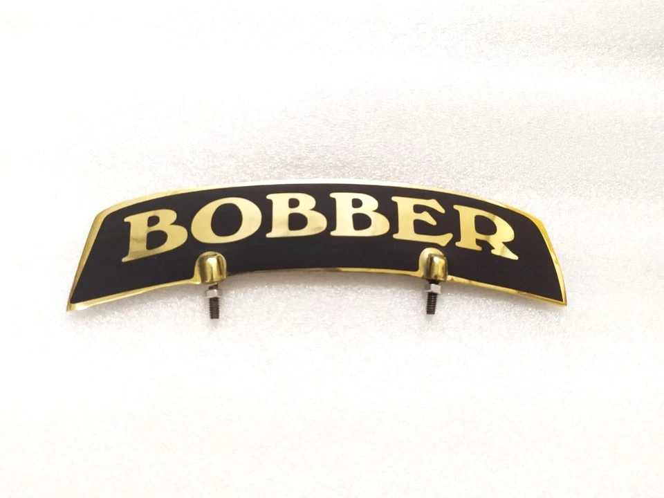 BRASS FRONT MUDGUARD NUMBER PLATE FOR BOBBER MOTORCYCLES #V202-7