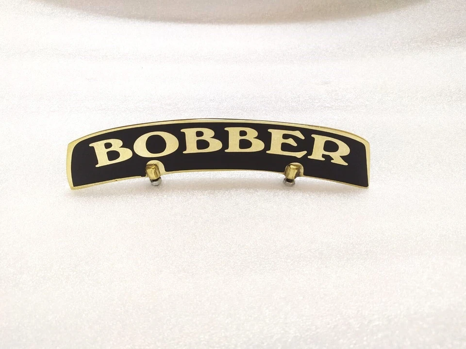 BRASS FRONT MUDGUARD NUMBER PLATE FOR BOBBER MOTORCYCLES #V202-7