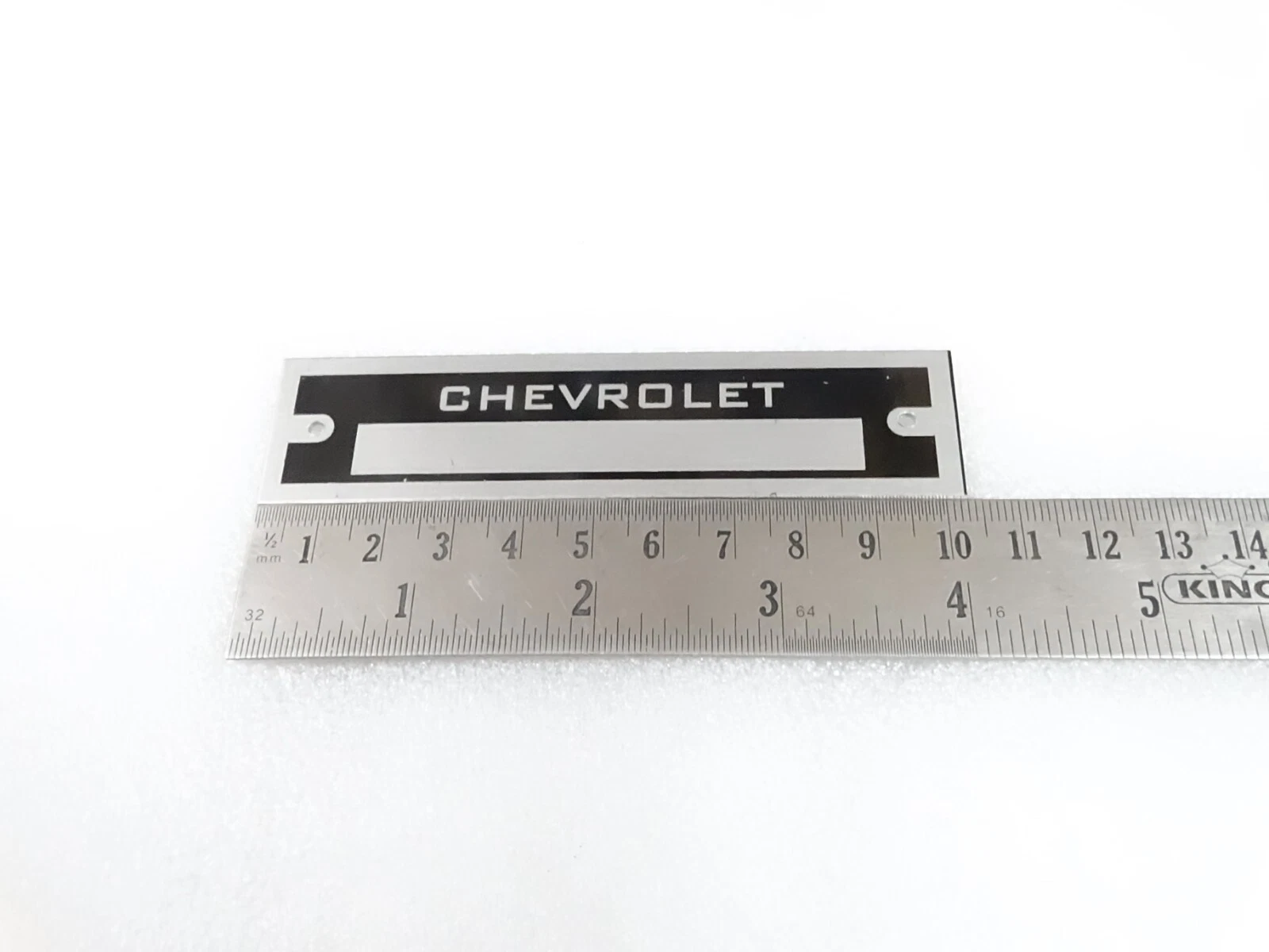 DATA PLATE FOR CHEVROLET HOT ROD STREET CUSTOM #313-8