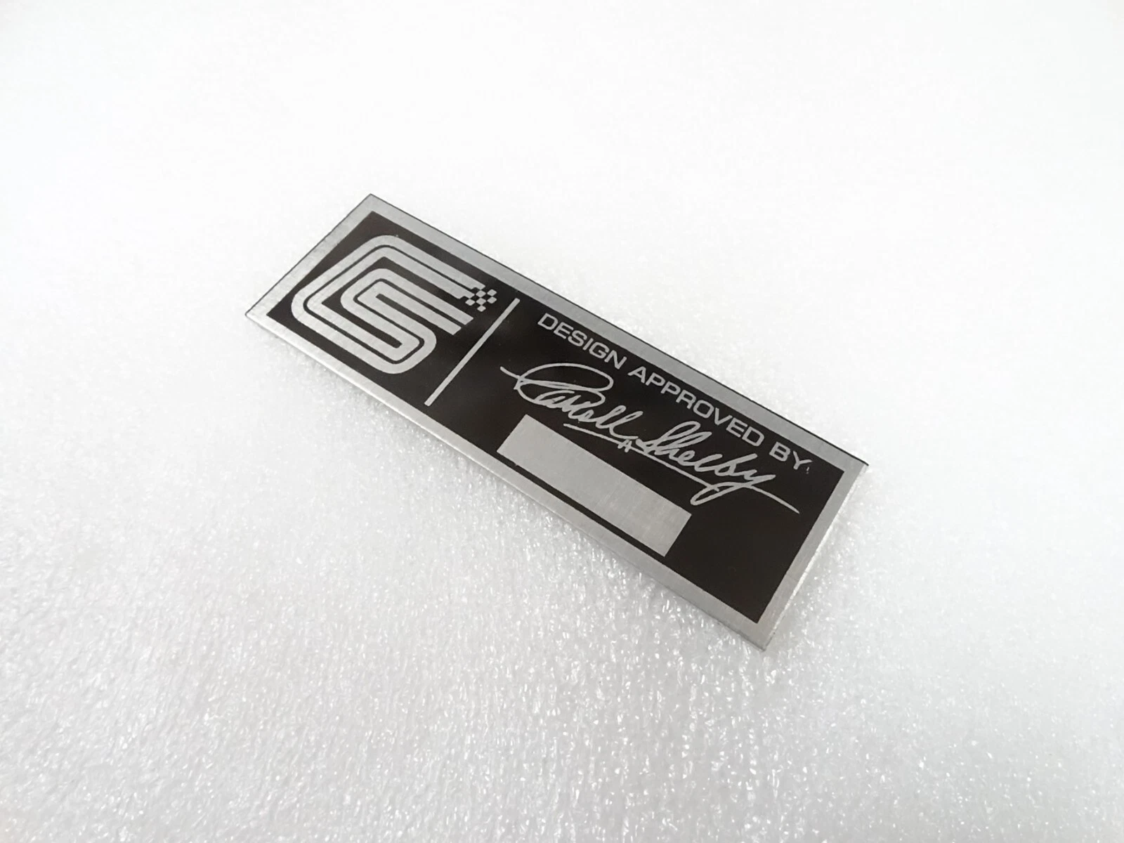 DATA PLATE FOR VINTAGE CAROLL SHELBY DASHBOARD #V282-8