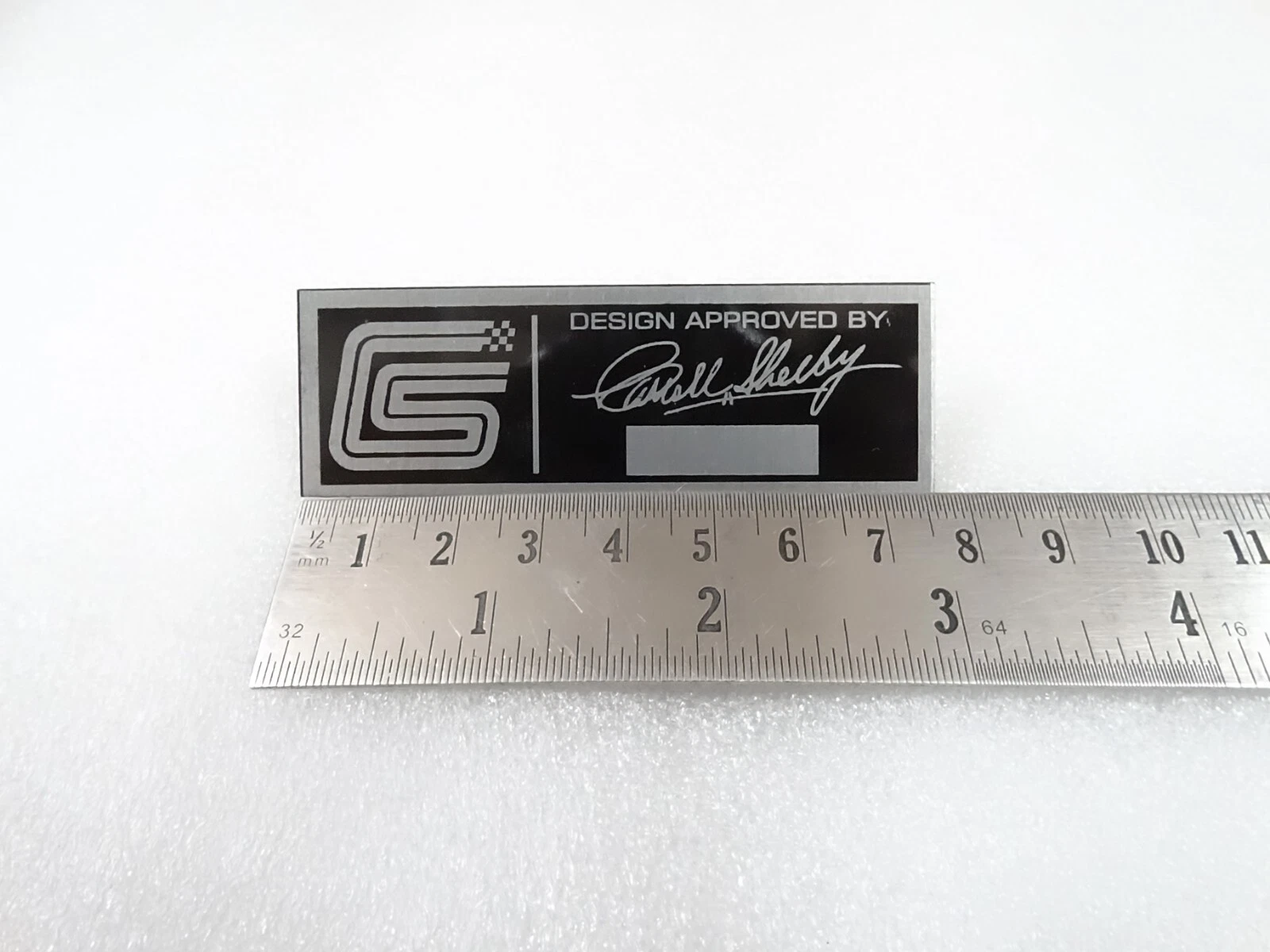 DATA PLATE FOR VINTAGE CAROLL SHELBY DASHBOARD #V282-8