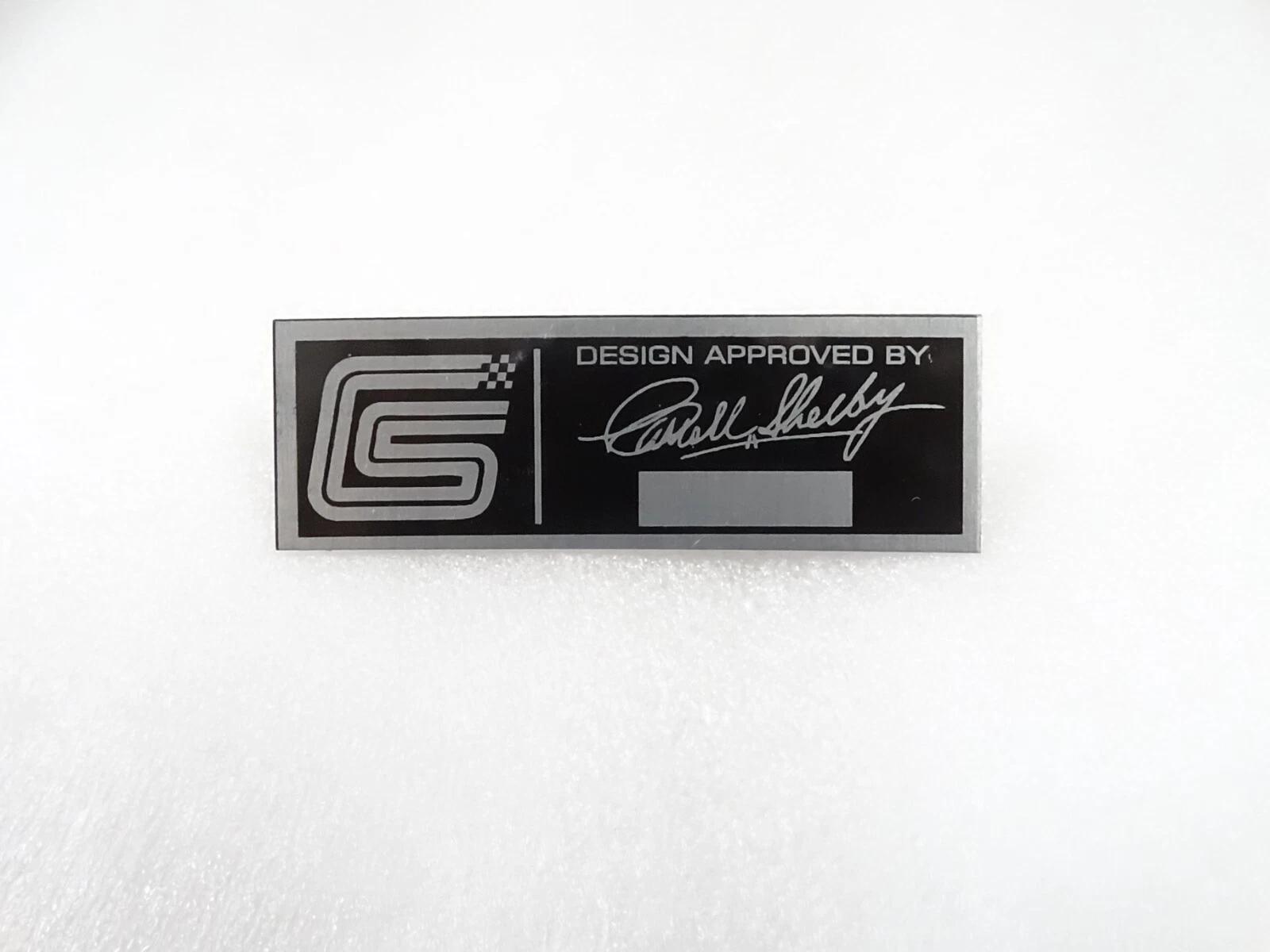 DATA PLATE FOR VINTAGE CAROLL SHELBY DASHBOARD #V282-8