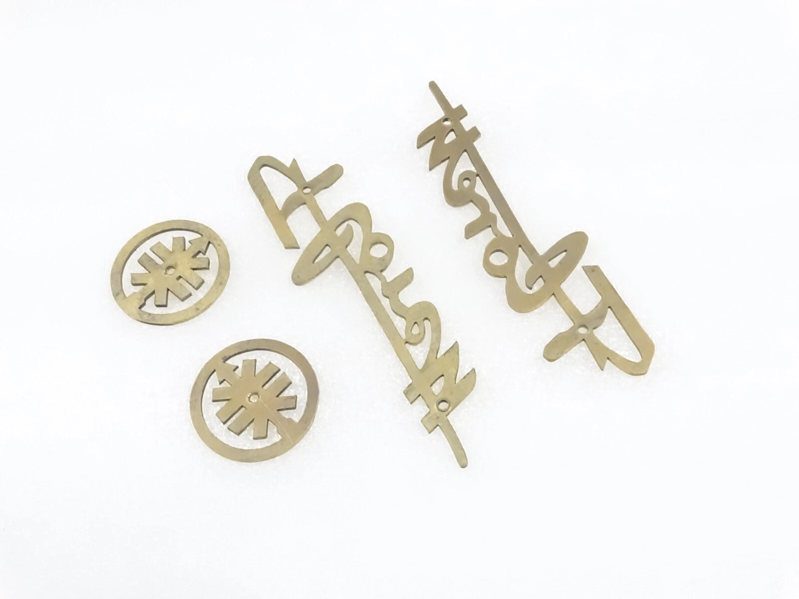 BRASS MADE BADGE EMBLEM SET FITS VINATGE Kreidler Floret RS 67-72 FUEL TANK