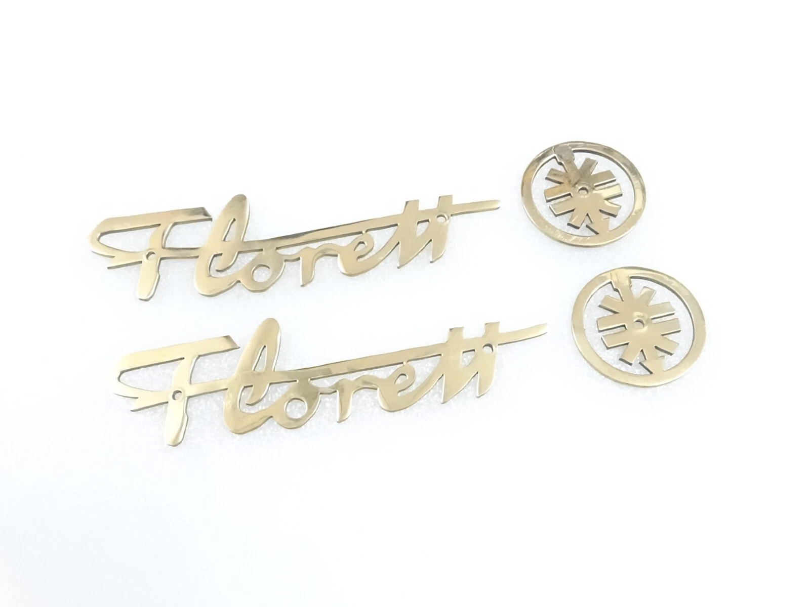 BRASS MADE BADGE EMBLEM SET FITS VINATGE Kreidler Floret RS 67-72 FUEL TANK