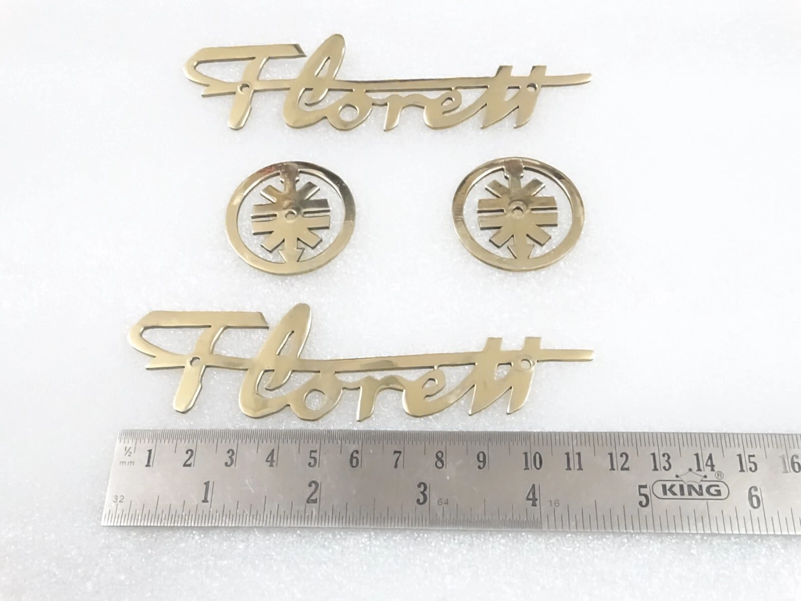 BRASS MADE BADGE EMBLEM SET FITS VINATGE Kreidler Floret RS 67-72 FUEL TANK