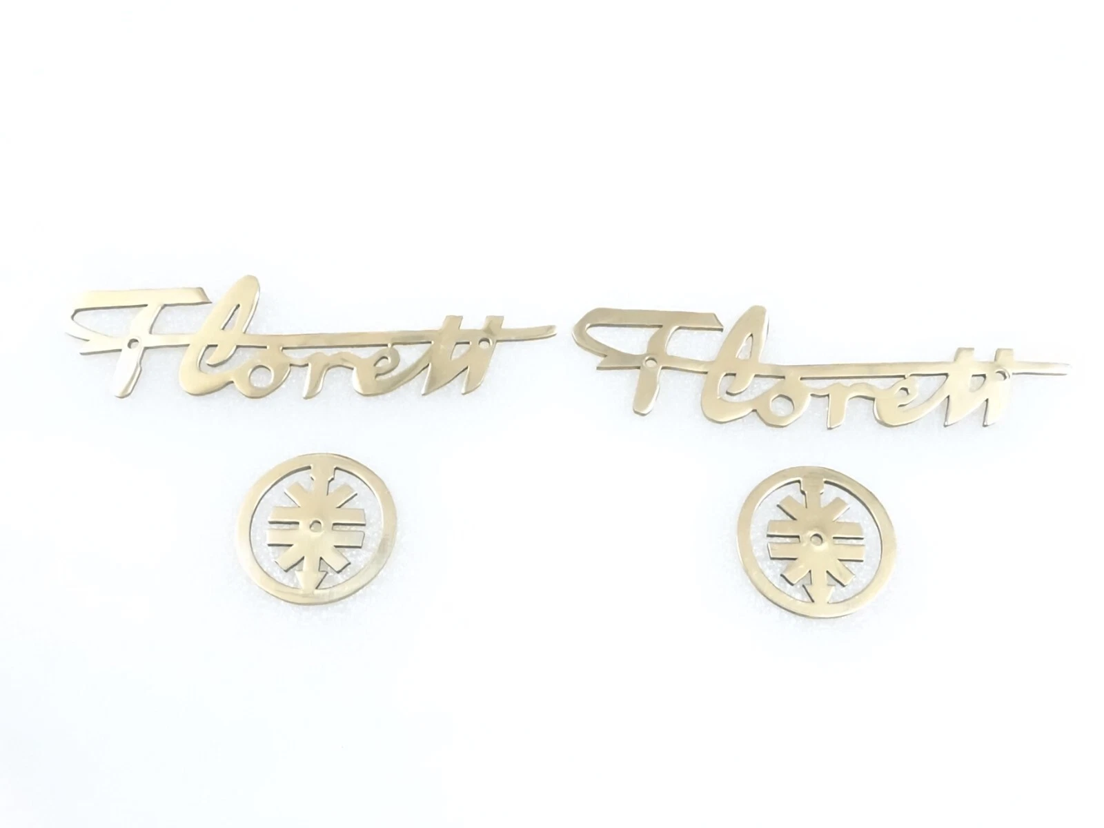 BRASS MADE BADGE EMBLEM SET FITS VINATGE Kreidler Floret RS 67-72 FUEL TANK