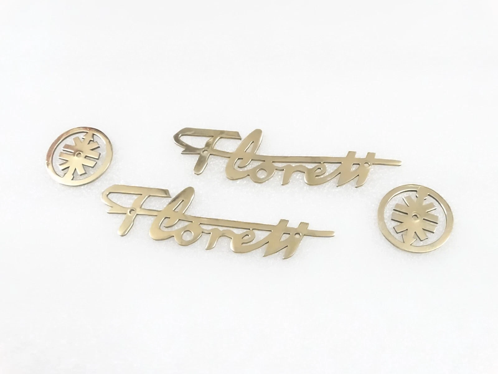 BRASS MADE BADGE EMBLEM SET FITS VINATGE Kreidler Floret RS 67-72 FUEL TANK