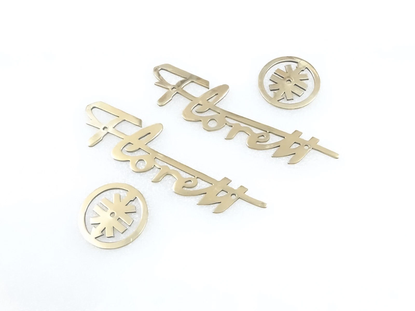 BRASS MADE BADGE EMBLEM SET FITS VINATGE Kreidler Floret RS 67-72 FUEL TANK