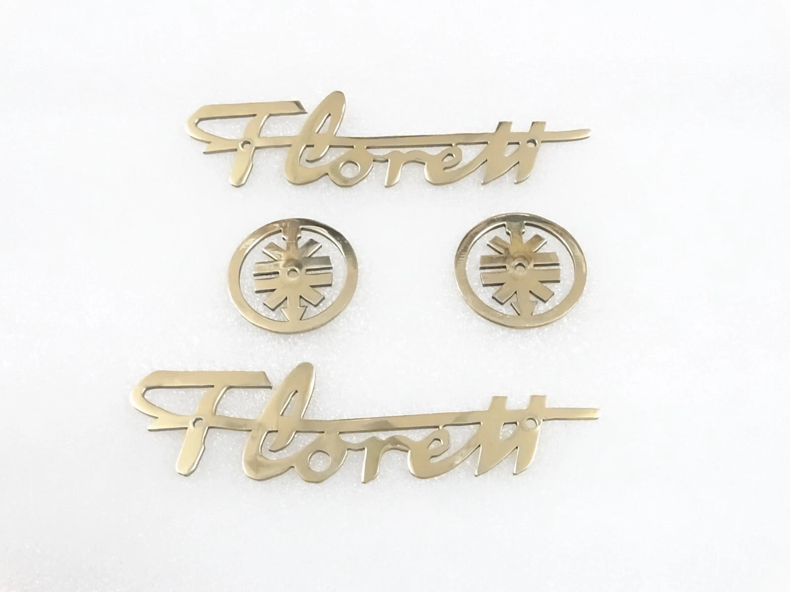 BRASS MADE BADGE EMBLEM SET FITS VINATGE Kreidler Floret RS 67-72 FUEL TANK