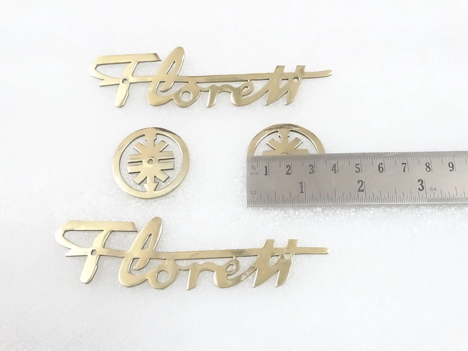 BRASS MADE BADGE EMBLEM SET FITS VINATGE Kreidler Floret RS 67-72 FUEL TANK