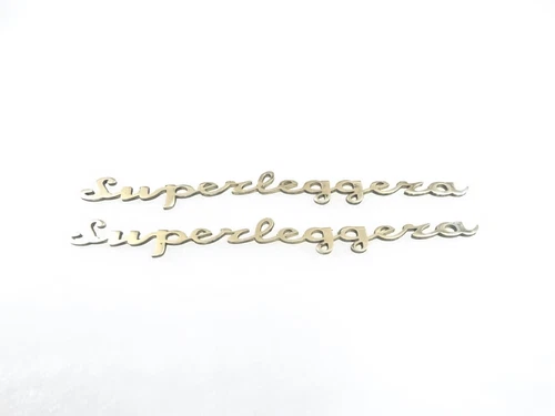 SET OF BRASS MADE BADGES EMBLEMS FITS VINTAGE ASTON MARTIN SUPERLEGGERA #V229-7