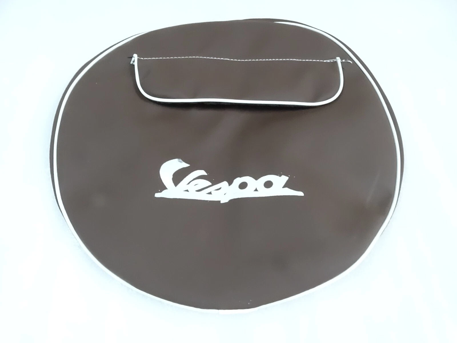 For Vespa 25.4cm Spare Wheel Brown Cover With Front Pocket #14C21