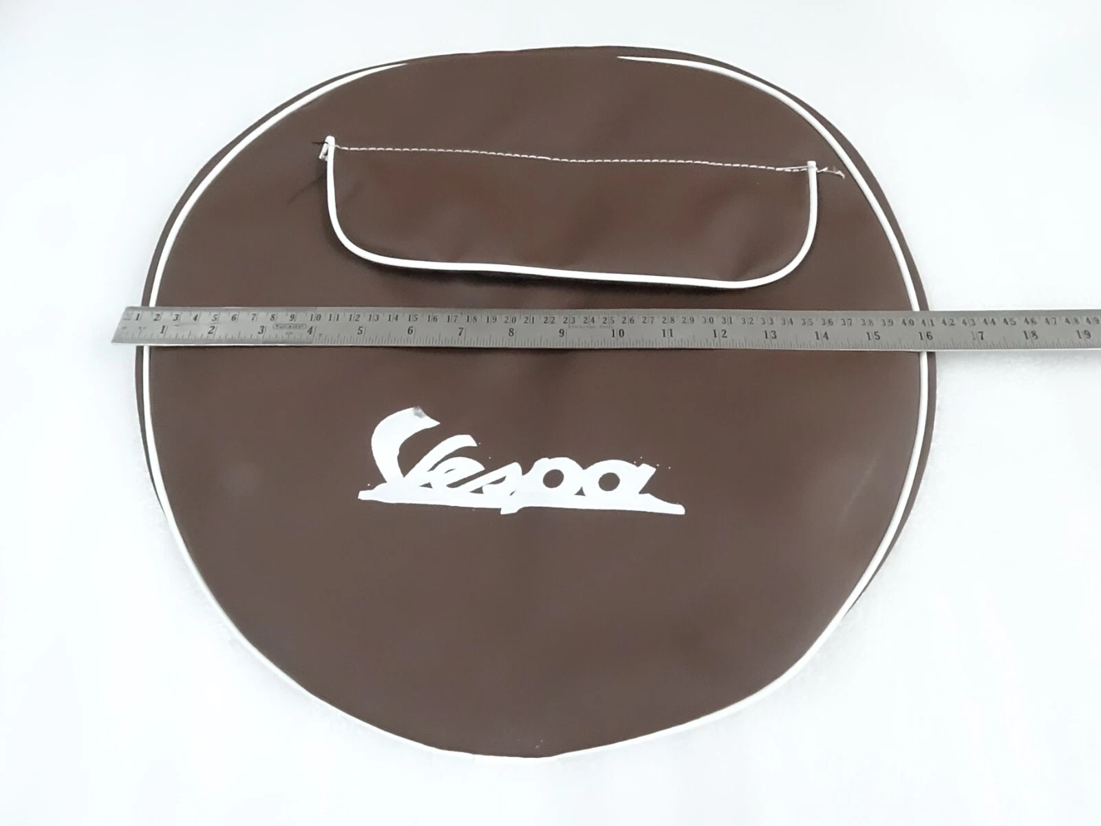 For Vespa 25.4cm Spare Wheel Brown Cover With Front Pocket #14C21