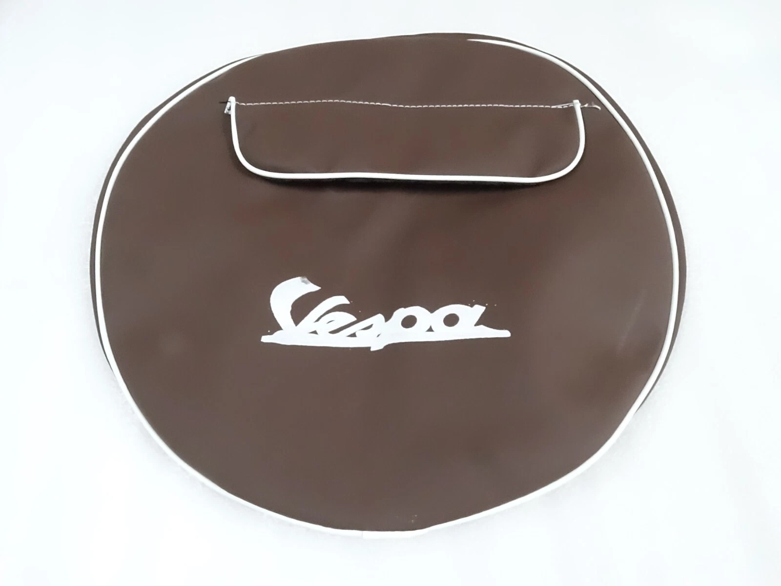 For Vespa 25.4cm Spare Wheel Brown Cover With Front Pocket #14C21