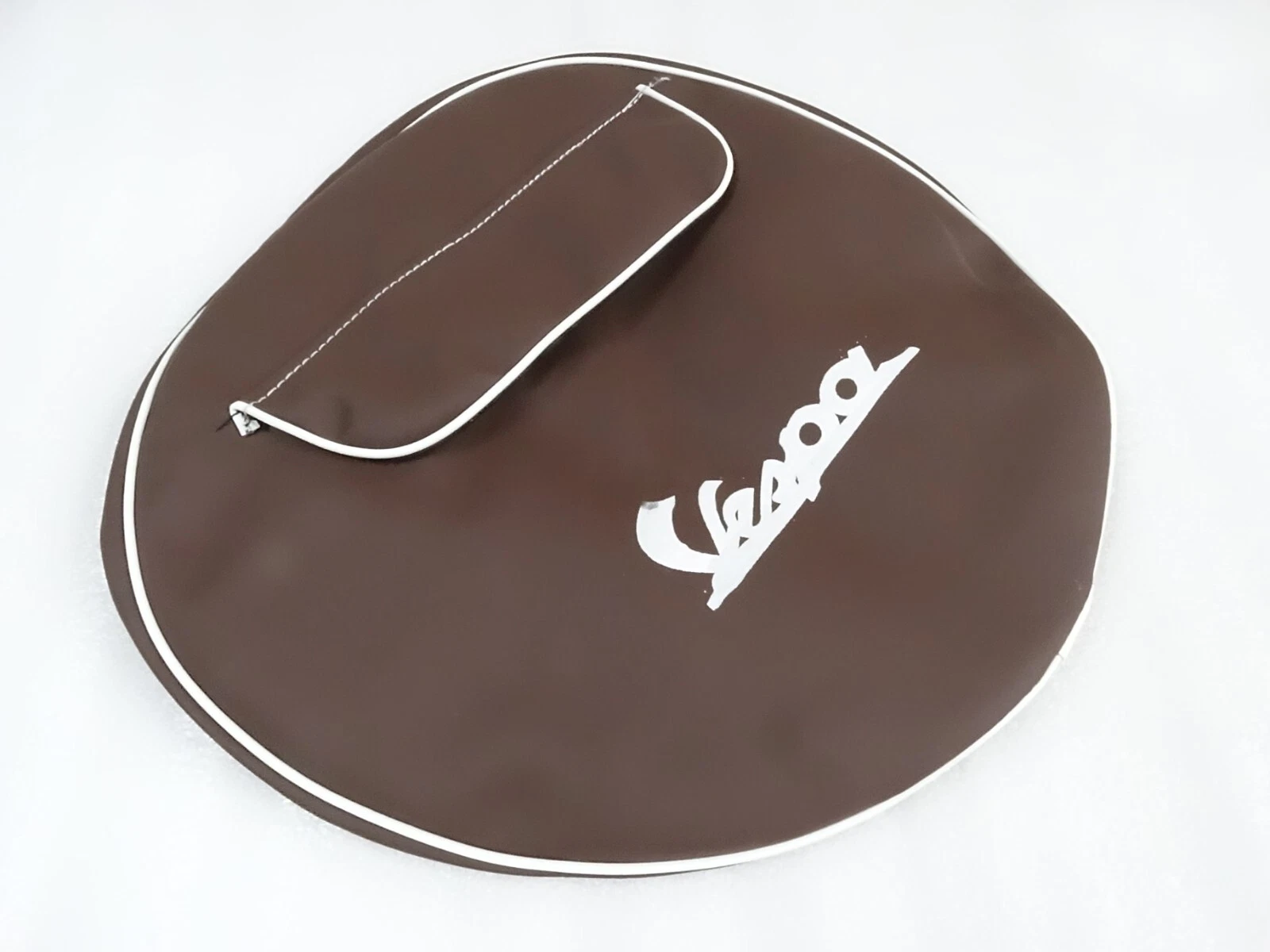 For Vespa 25.4cm Spare Wheel Brown Cover With Front Pocket #14C21