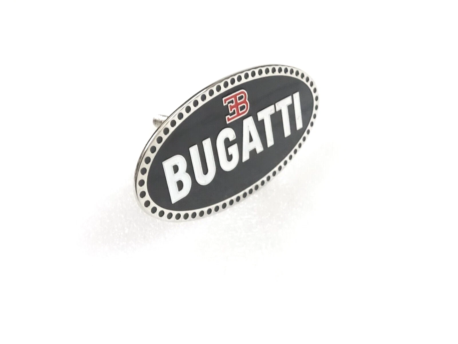 BADGE EMBLEM FITS TO VINTAGE BUGATTI RADIATOR GRILL IN BLACK #V351-8