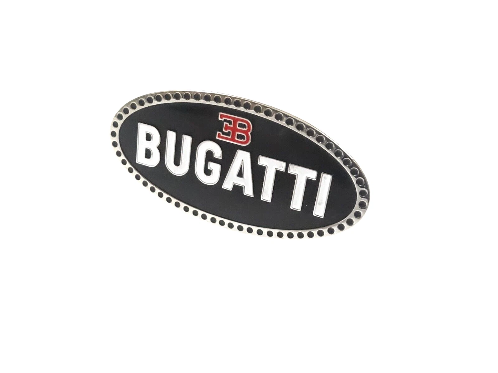 BADGE EMBLEM FITS TO VINTAGE BUGATTI RADIATOR GRILL IN BLACK #V351-8
