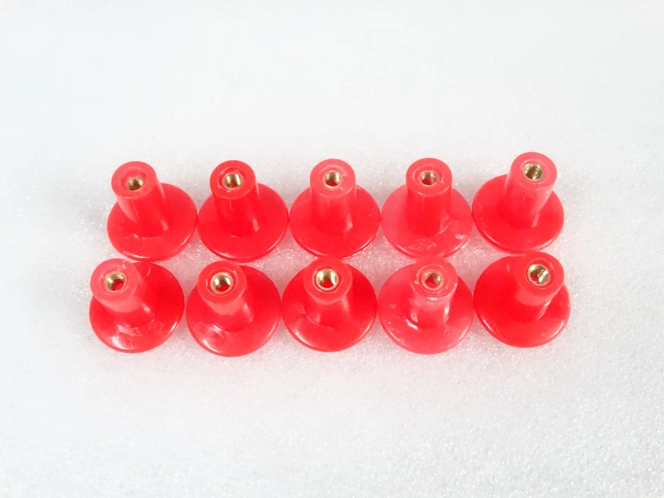 10 x Stop Cable Knob Red For Massey Ferguson TEF Tractor 20 165 240 290 65 FE35