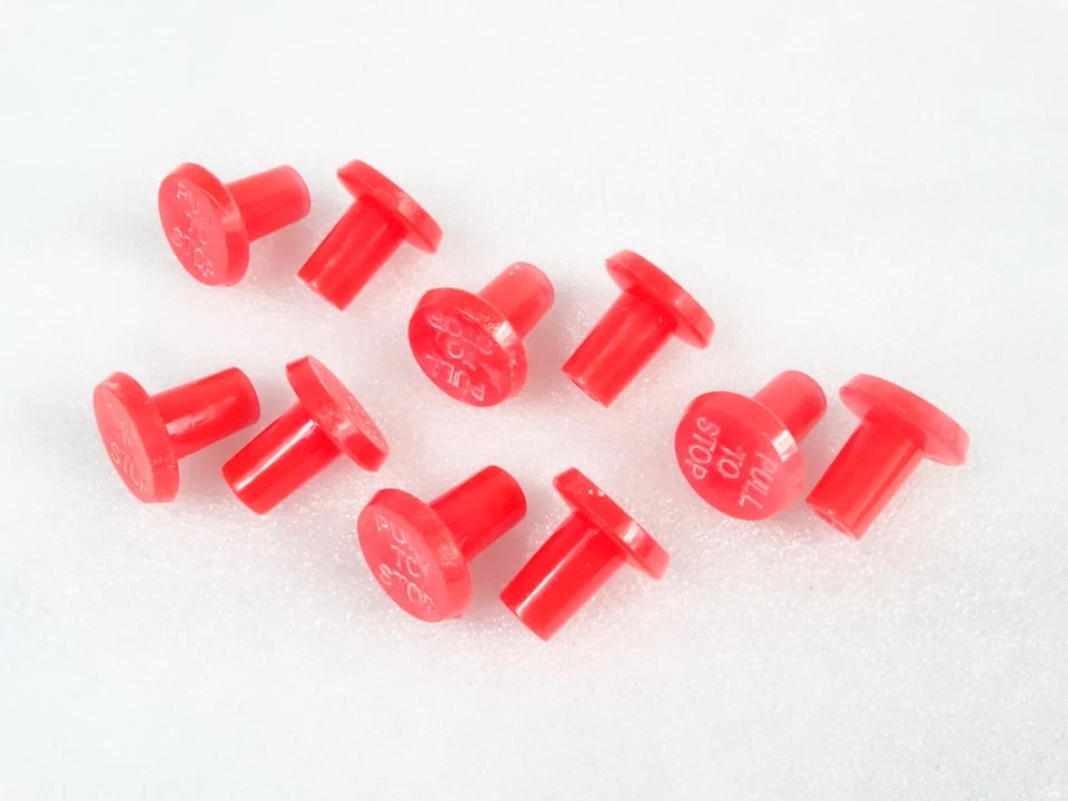 10 x Stop Cable Knob Red For Massey Ferguson TEF Tractor 20 165 240 290 65 FE35