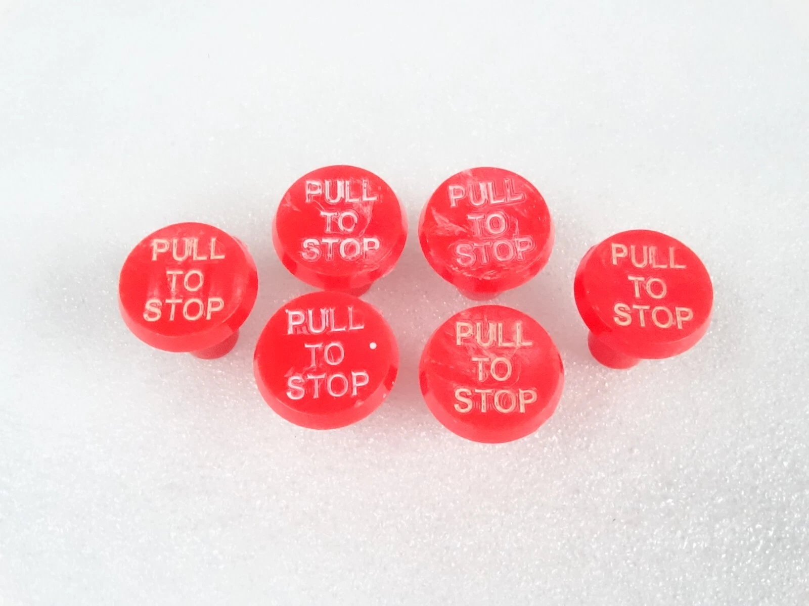 6x Stop Cable Knob Red For Massey Ferguson TEF Tractor 20 165 240 290 35 65 FE35