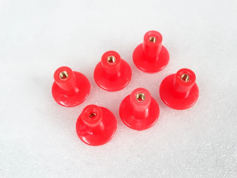 6x Stop Cable Knob Red For Massey Ferguson TEF Tractor 20 165 240 290 35 65 FE35