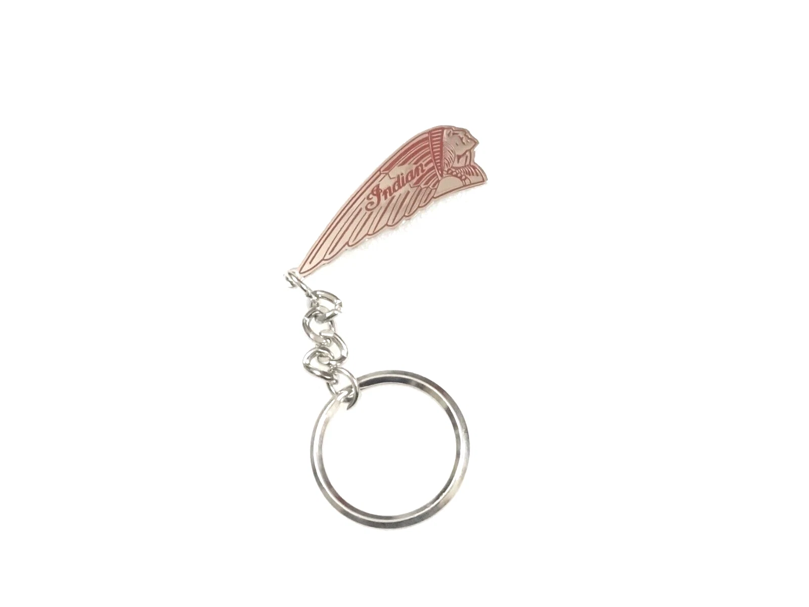 BEAUTIFUL METAL RED CHIEF INDIAN SCOUT KEY RING #V360-8