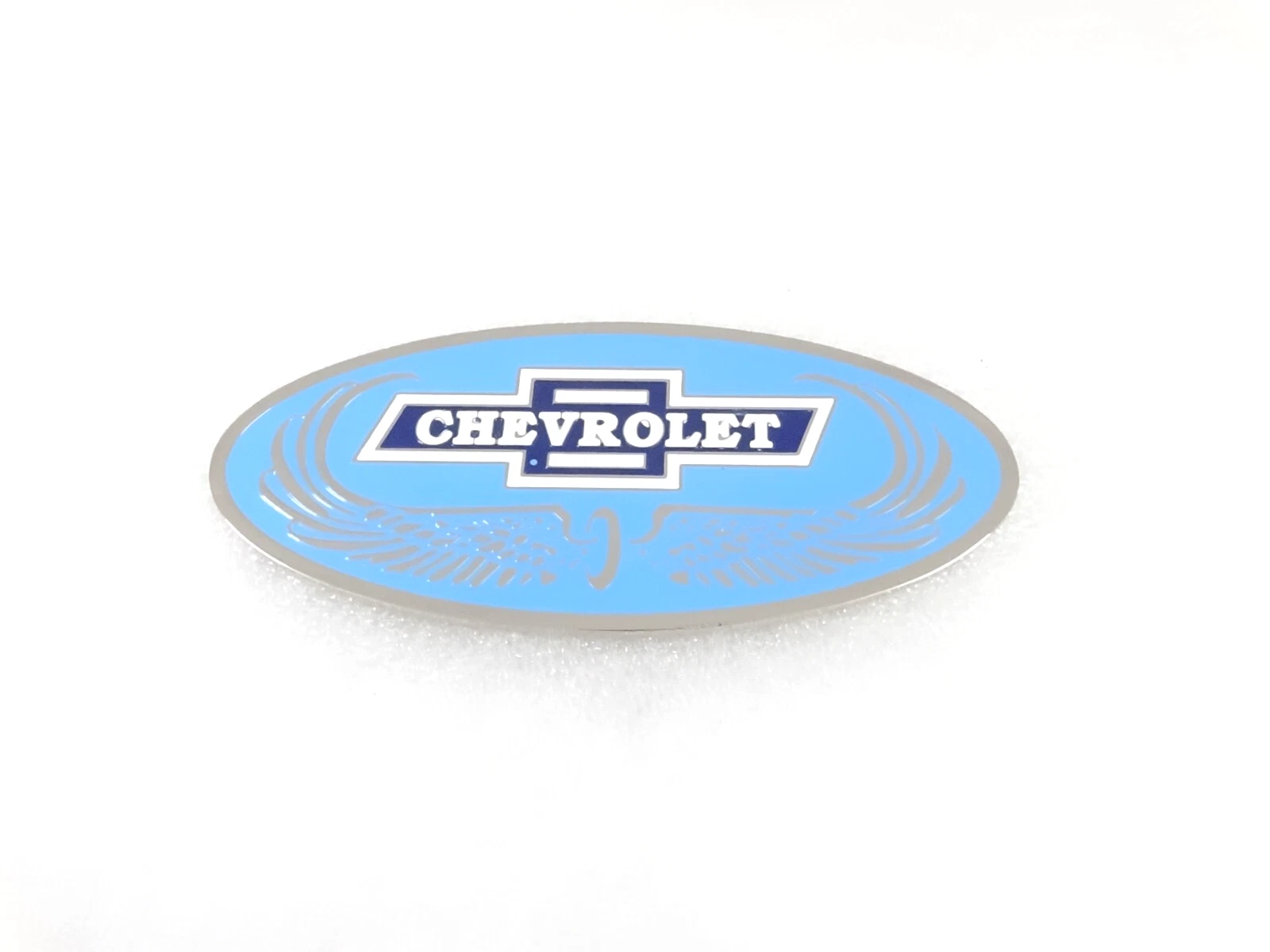 BADGE EMBLEM MONOGRAN FITS CLASSIC VINTAGE CHEVY CHEVROLET IN BLUE #V413-8