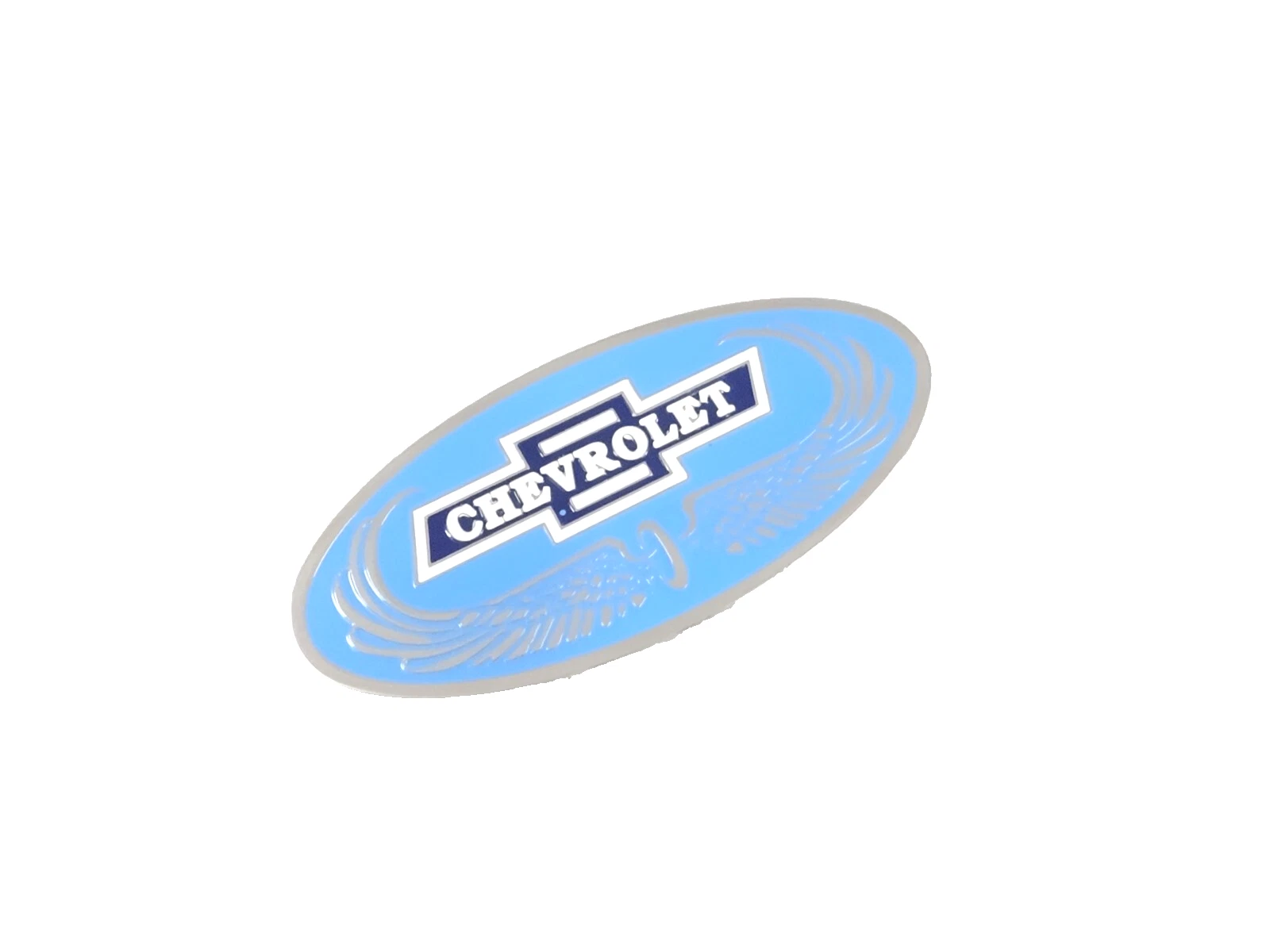 BADGE EMBLEM MONOGRAN FITS CLASSIC VINTAGE CHEVY CHEVROLET IN BLUE #V413-8