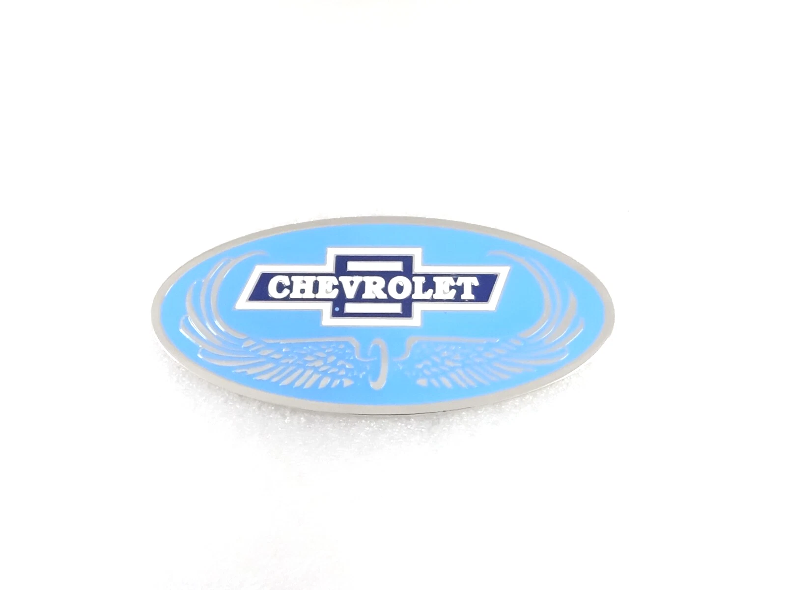 BADGE EMBLEM MONOGRAN FITS CLASSIC VINTAGE CHEVY CHEVROLET IN BLUE #V413-8
