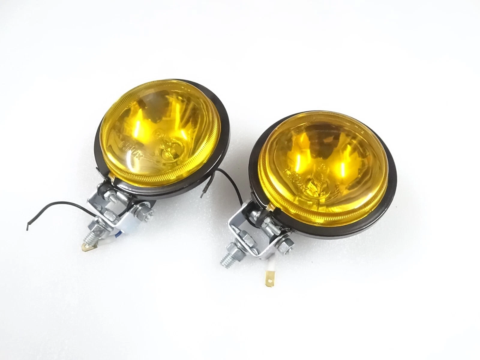 2x 3.5" Spot Light Yellow Lens & Halogen Bulb For Jeep Car Bike Scooter #17-41