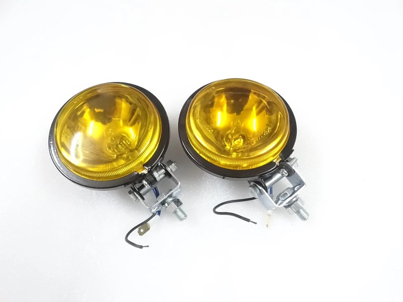 2x 3.5" Spot Light Yellow Lens & Halogen Bulb For Jeep Car Bike Scooter #17-41