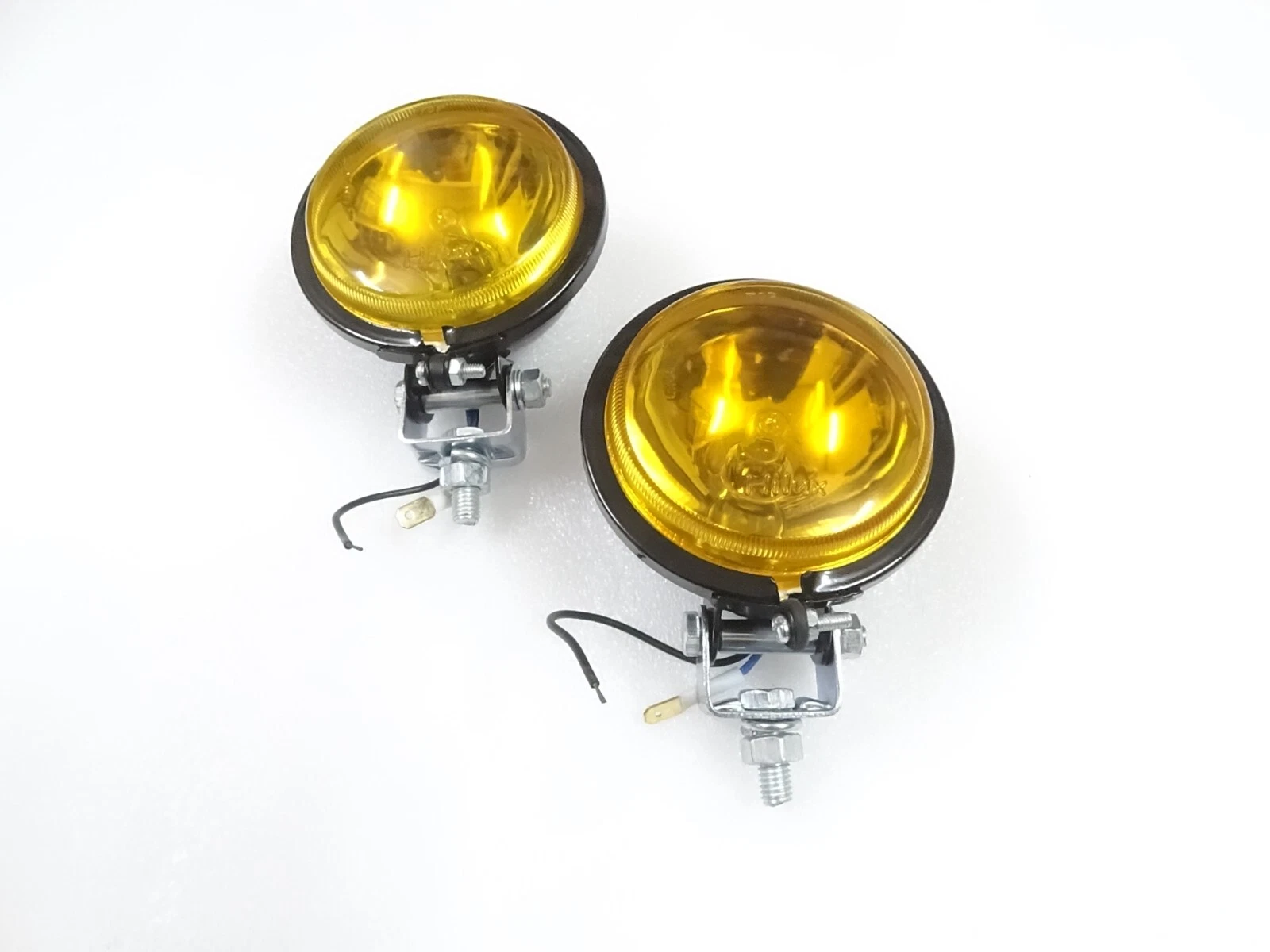 2x 3.5" Spot Light Yellow Lens & Halogen Bulb For Jeep Car Bike Scooter #17-41