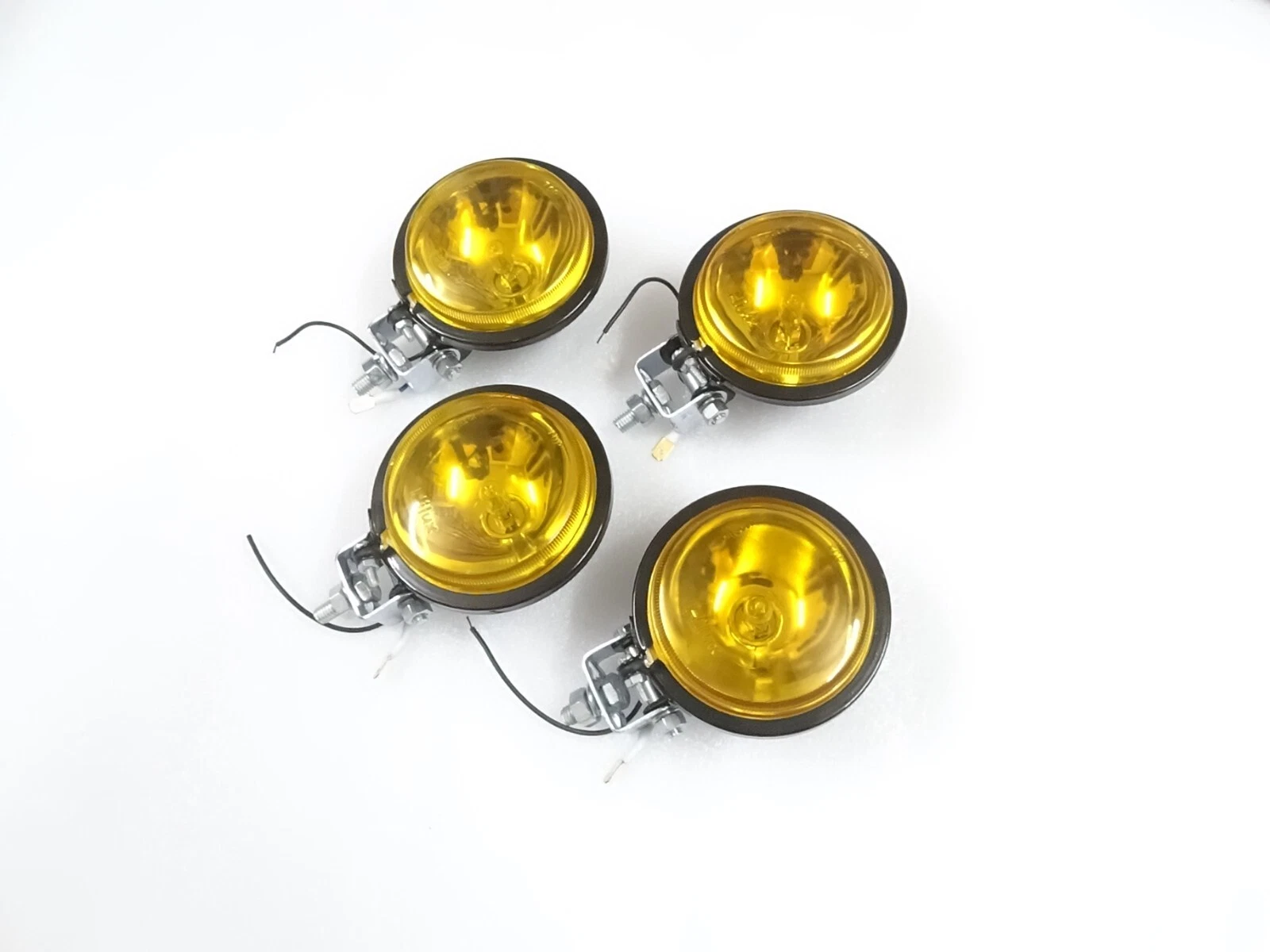 4x 3.5" Spot Light Yellow Lens & Halogen Bulb For Jeep Car Bike Scooter #17-41