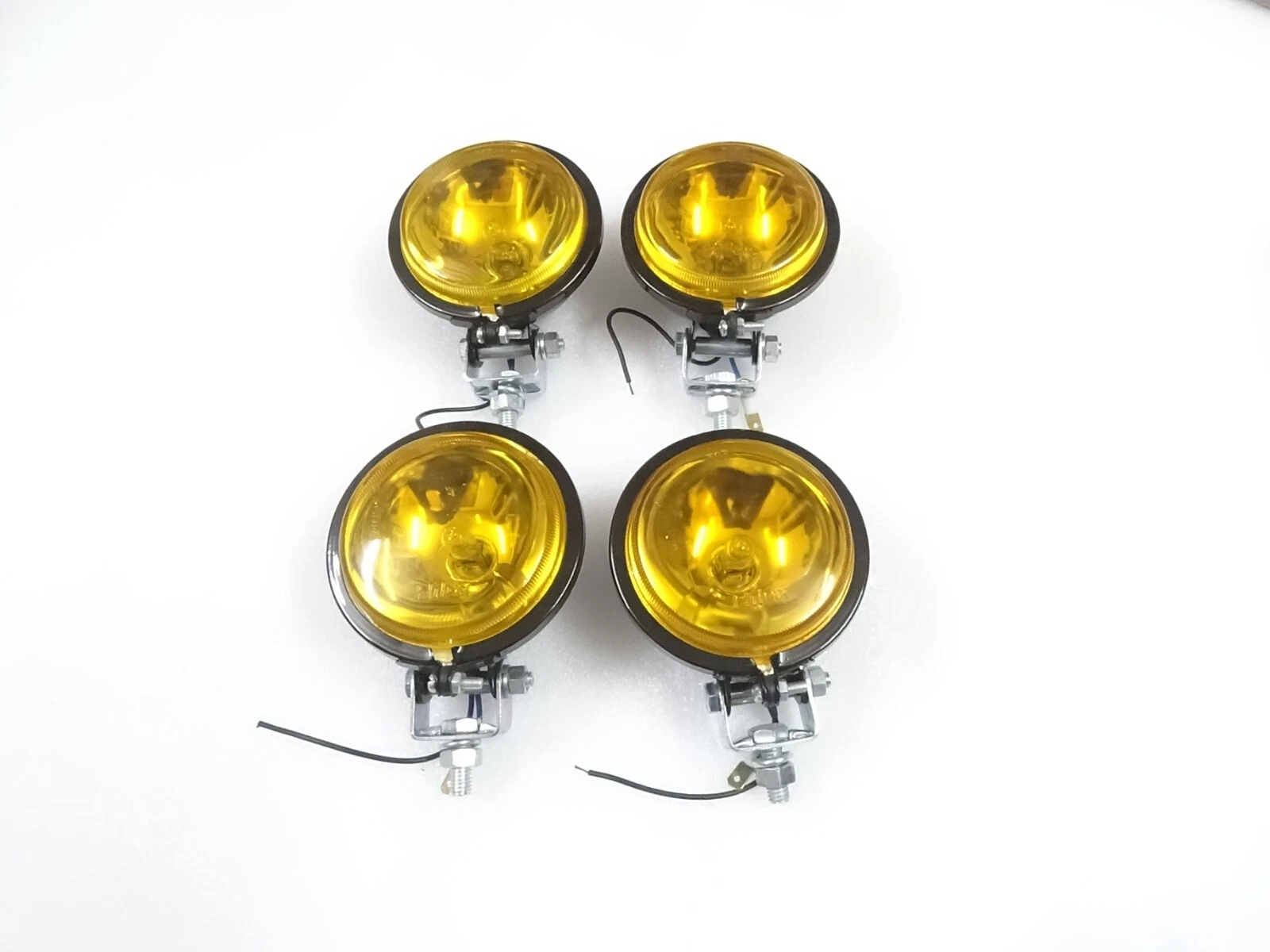 4x 3.5" Spot Light Yellow Lens & Halogen Bulb For Jeep Car Bike Scooter #17-41