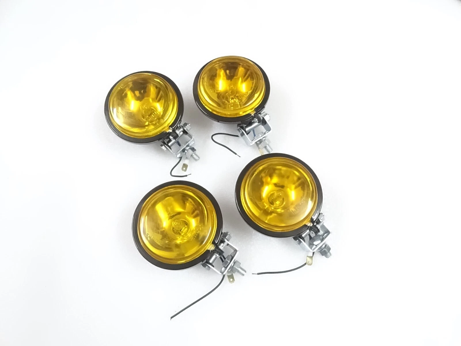 4x 3.5" Spot Light Yellow Lens & Halogen Bulb For Jeep Car Bike Scooter #17-41