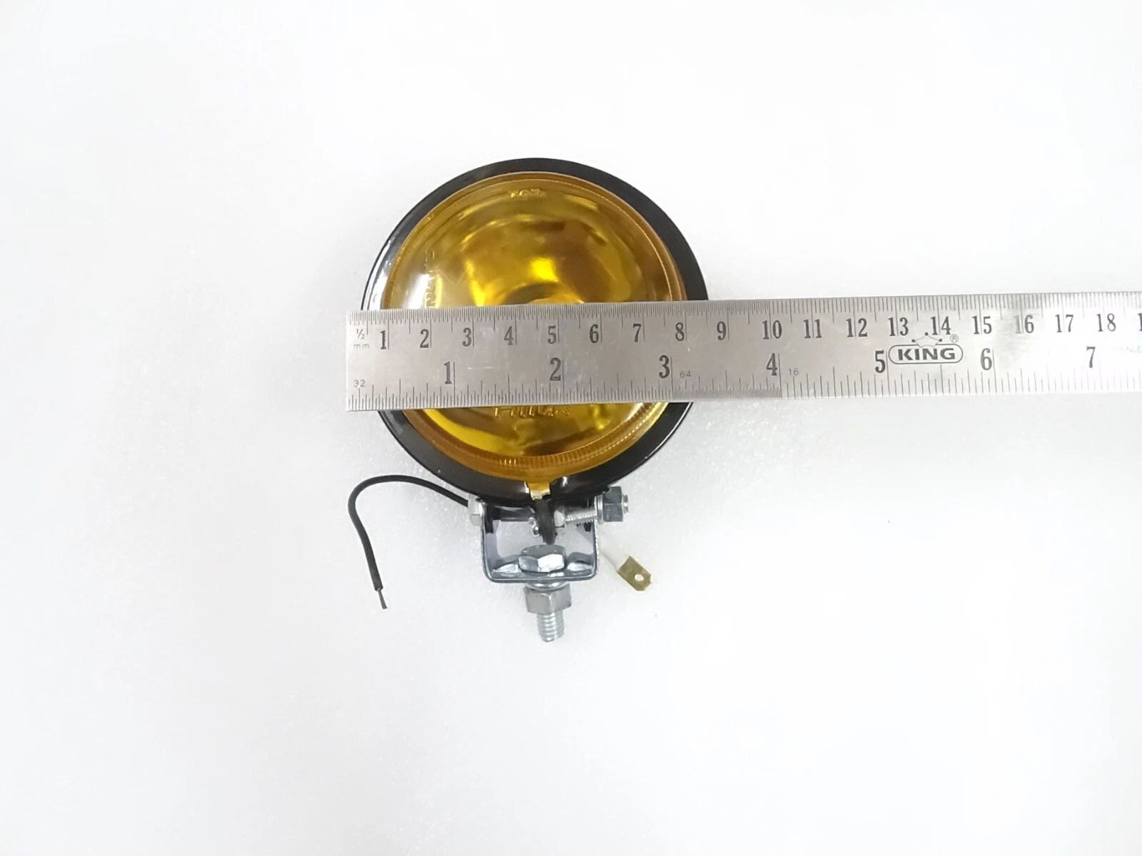 1x 3.5" Spot Light Yellow Lens & Halogen Bulb For Jeep Car Bike Scooter #17-41