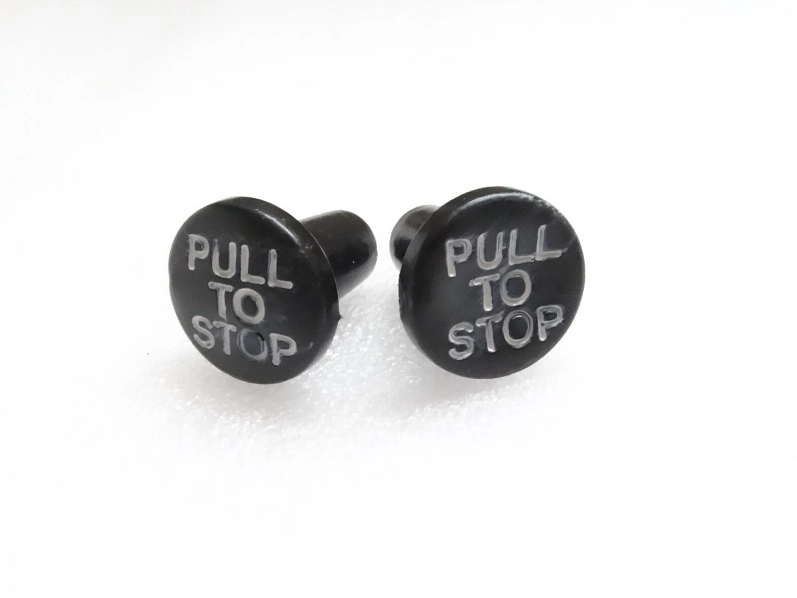 2x Stop Control Knob (Black) For Massey Ferguson Tractor #17D24