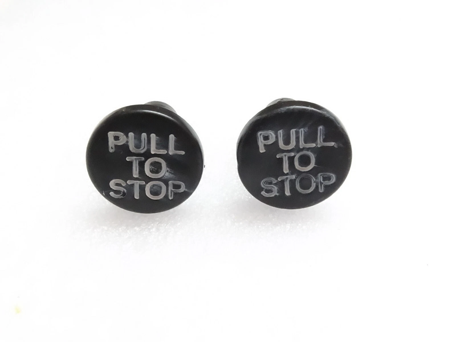 2x Stop Control Knob (Black) For Massey Ferguson Tractor #17D24