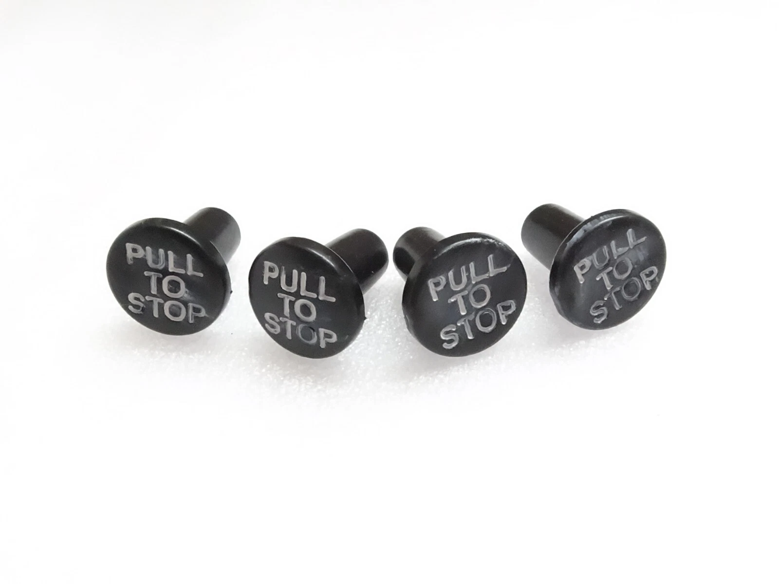 4x Stop Control Knob (Black) For Massey Ferguson Tractor #17D24