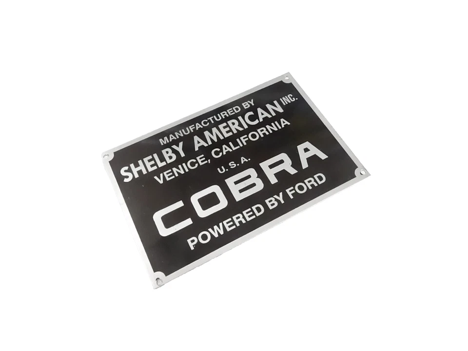 DATA PLATE FITS CLASSIC ALLOY SHELBY AMERICAN COBRA FORD #V411-8