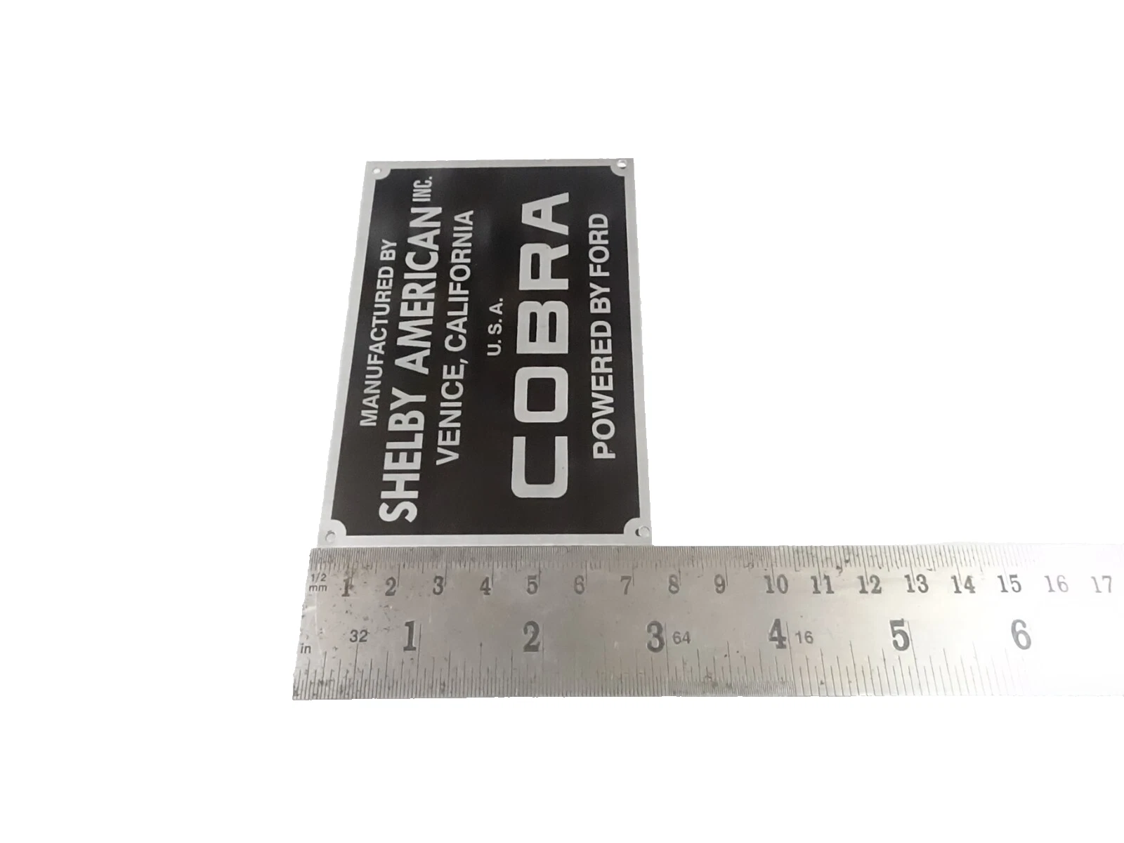 DATA PLATE FITS CLASSIC ALLOY SHELBY AMERICAN COBRA FORD #V411-8