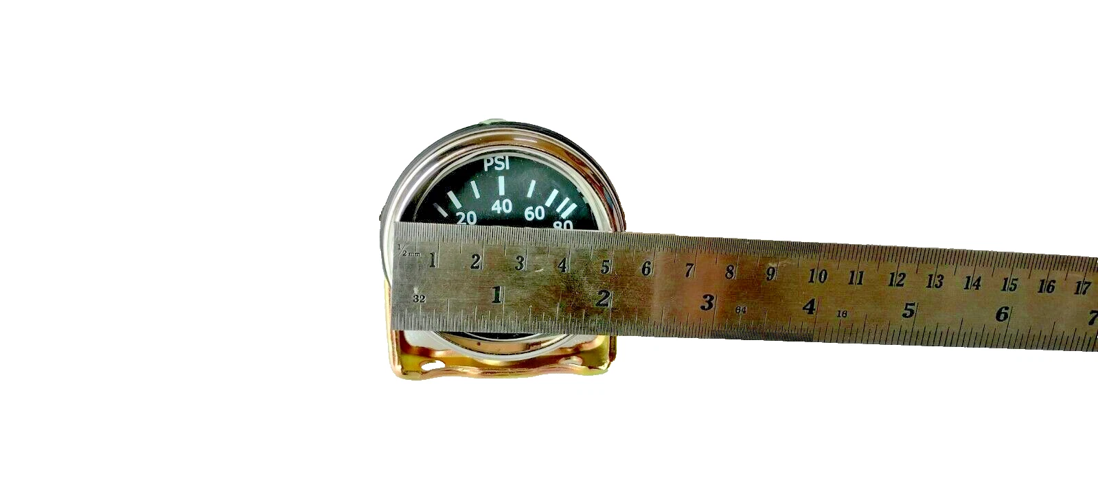 2''/52mm Electrical Oil Pressure Gauge Temperature Gauge-Black Face Chrome#18-20