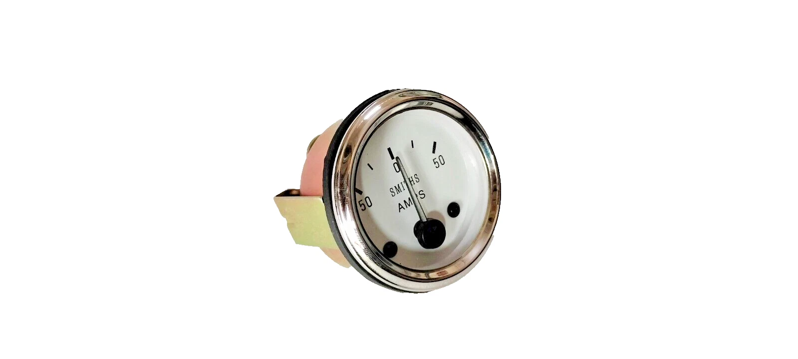 Smiths Rep Ampere Meter 50 Amp, 12 Volt, White Chrome, 52mm, 2 1/16... #18-58