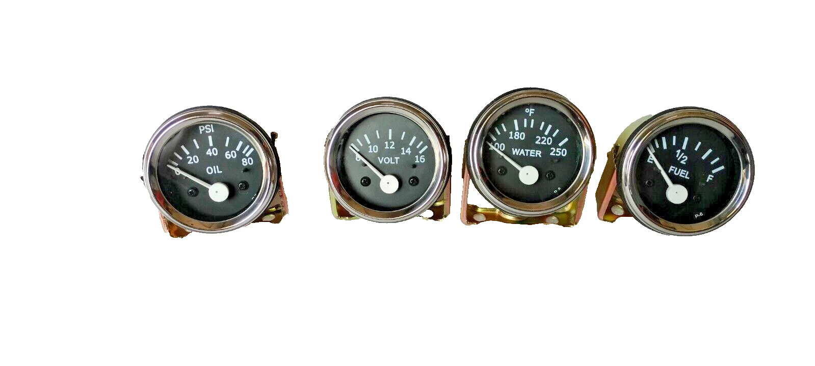 Electrical Oil Pressure Temp VOLT Fuel Gauge-BL With Oil Temp Sender 52mm #18-6