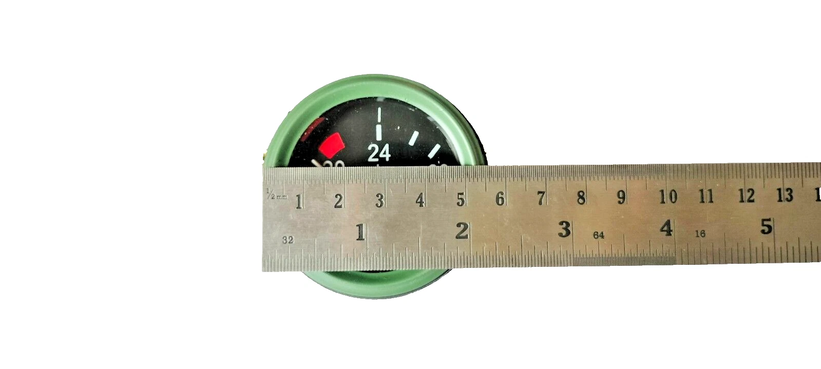 24V Gauge 52mm 2 1/16" Olive Green Bezel For Jeep Car Bus Truck Tractor Crane