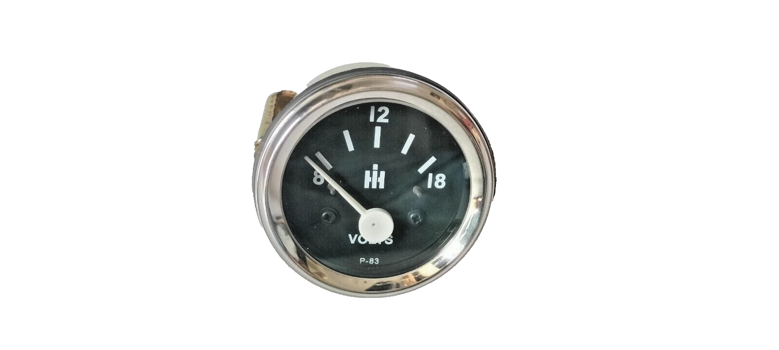 Volt Gauge Voltmeter VDO type, 2-1/16"/52mm, 12V w/wire harness For IH Tractor