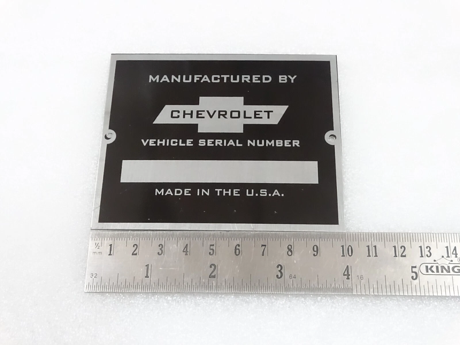 DATA PLATE FITS TO VINTAGE CHEVEROLET CAR #V231-7