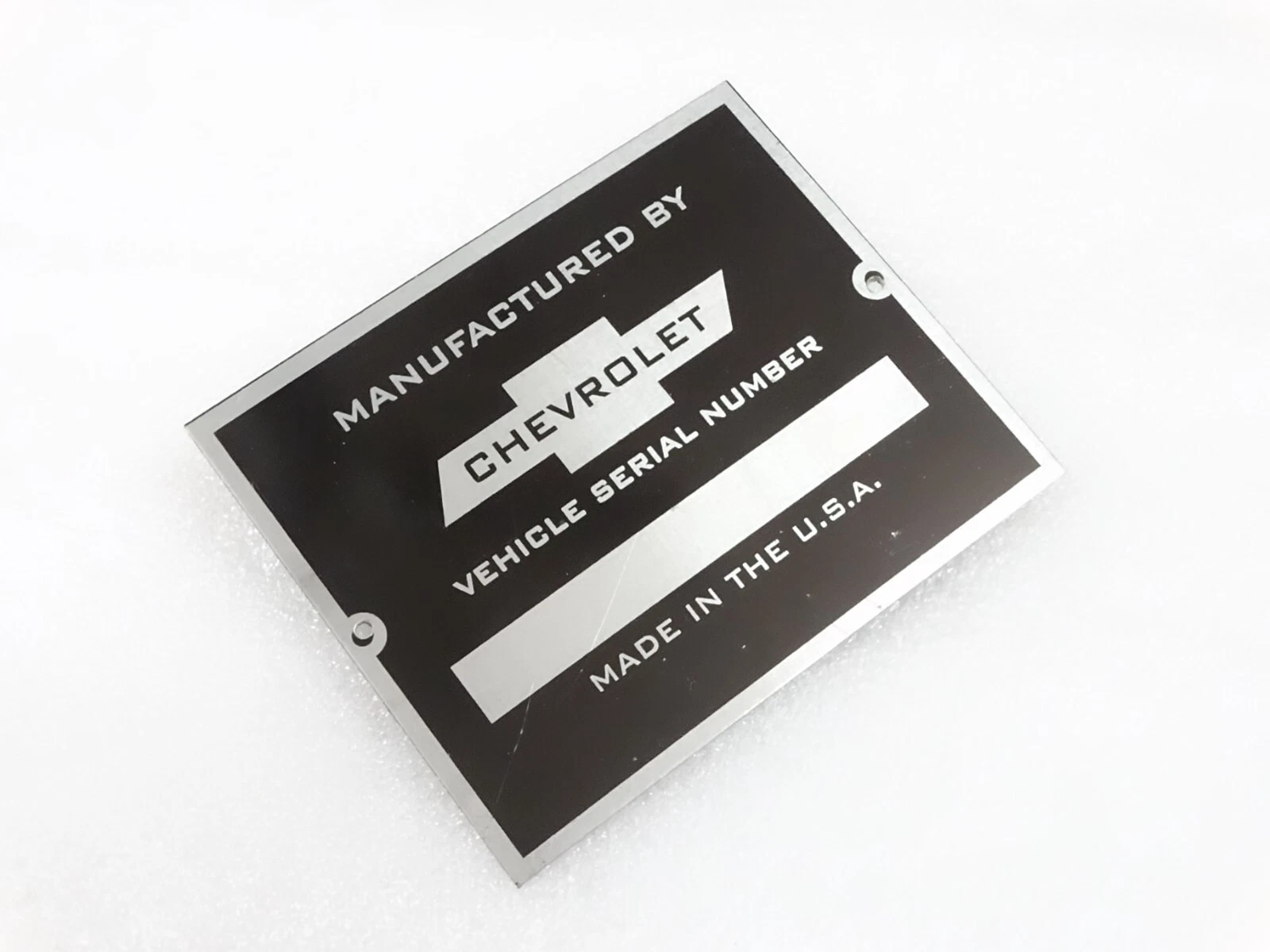 DATA PLATE FITS TO VINTAGE CHEVEROLET CAR #V231-7