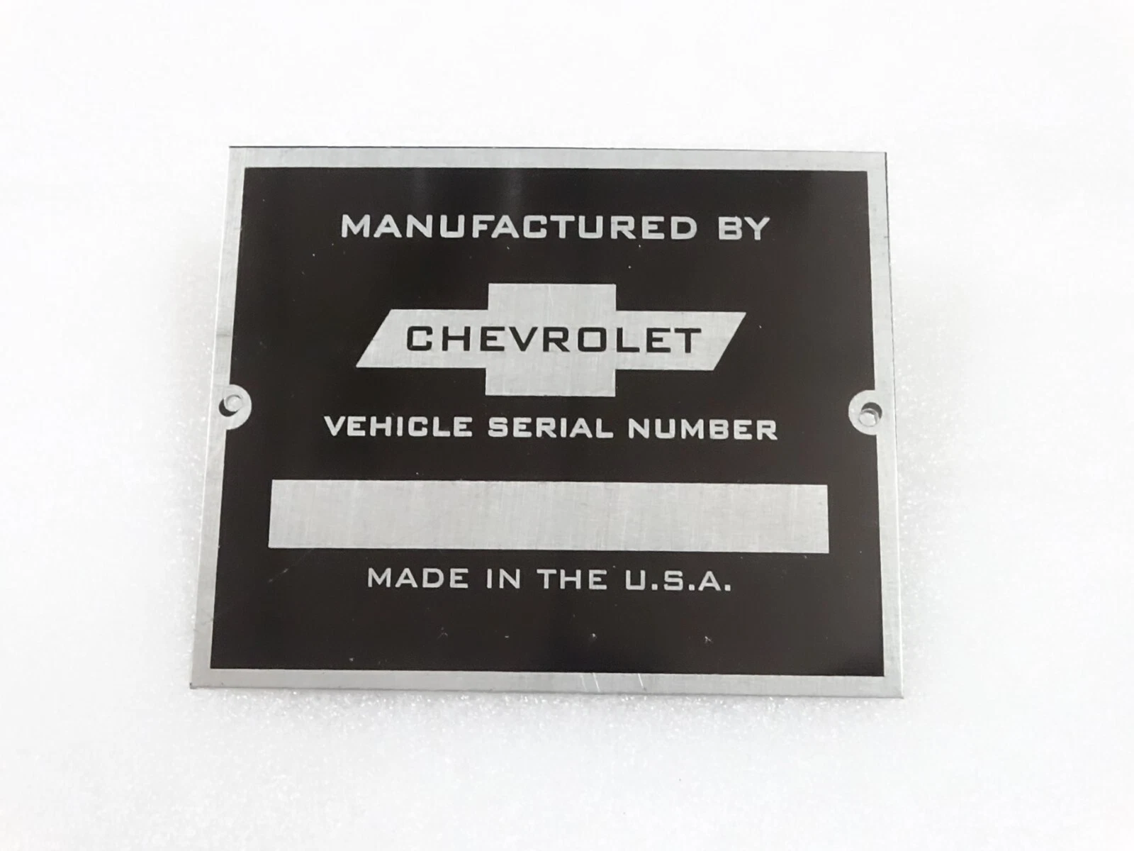 DATA PLATE FITS TO VINTAGE CHEVEROLET CAR #V231-7
