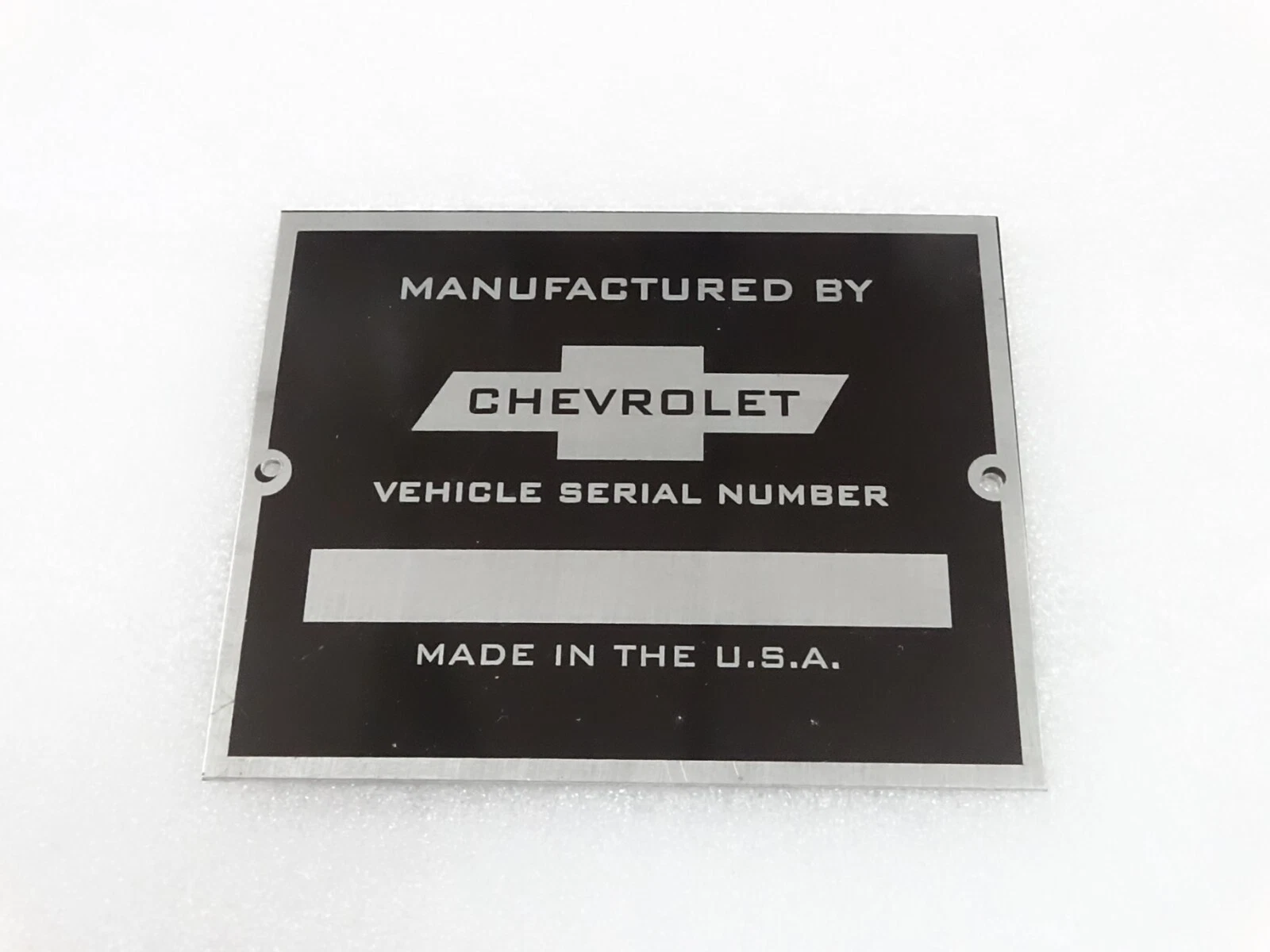 DATA PLATE FITS TO VINTAGE CHEVEROLET CAR #V231-7